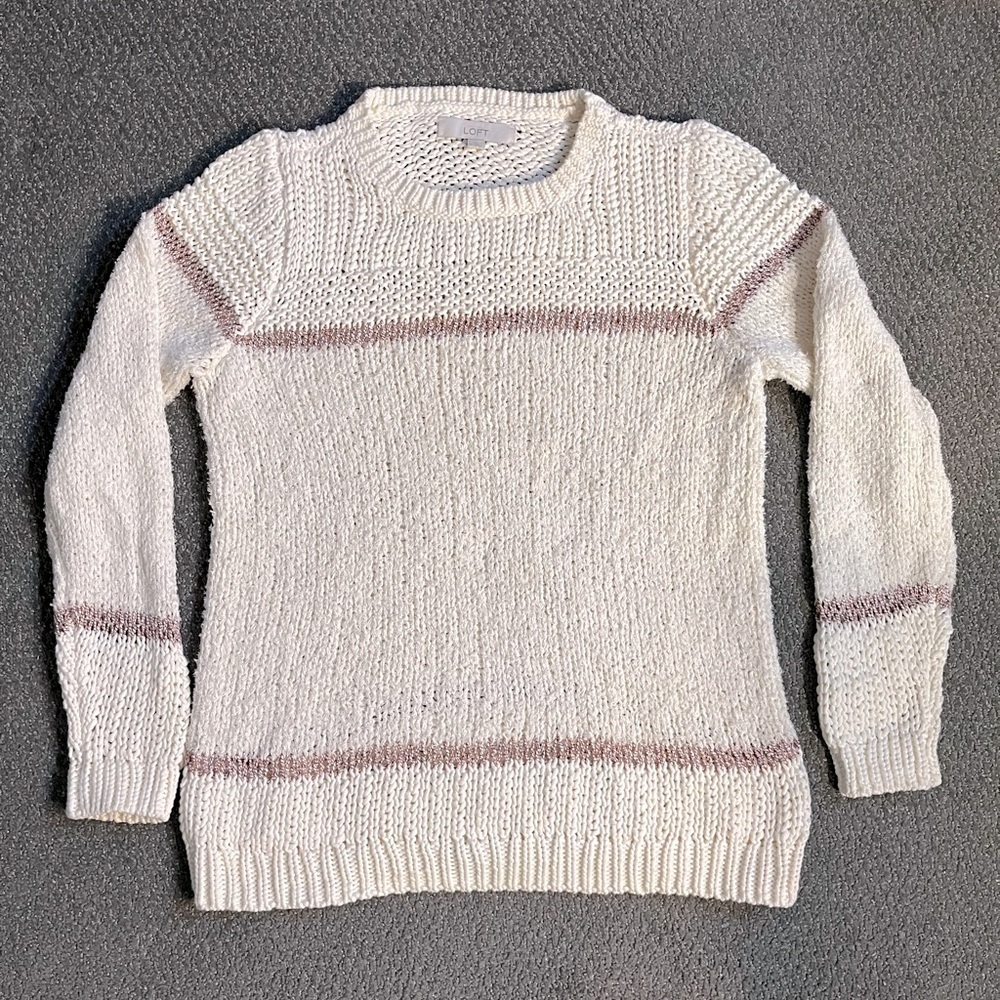 Anne Taylor Loft Cream Sweater